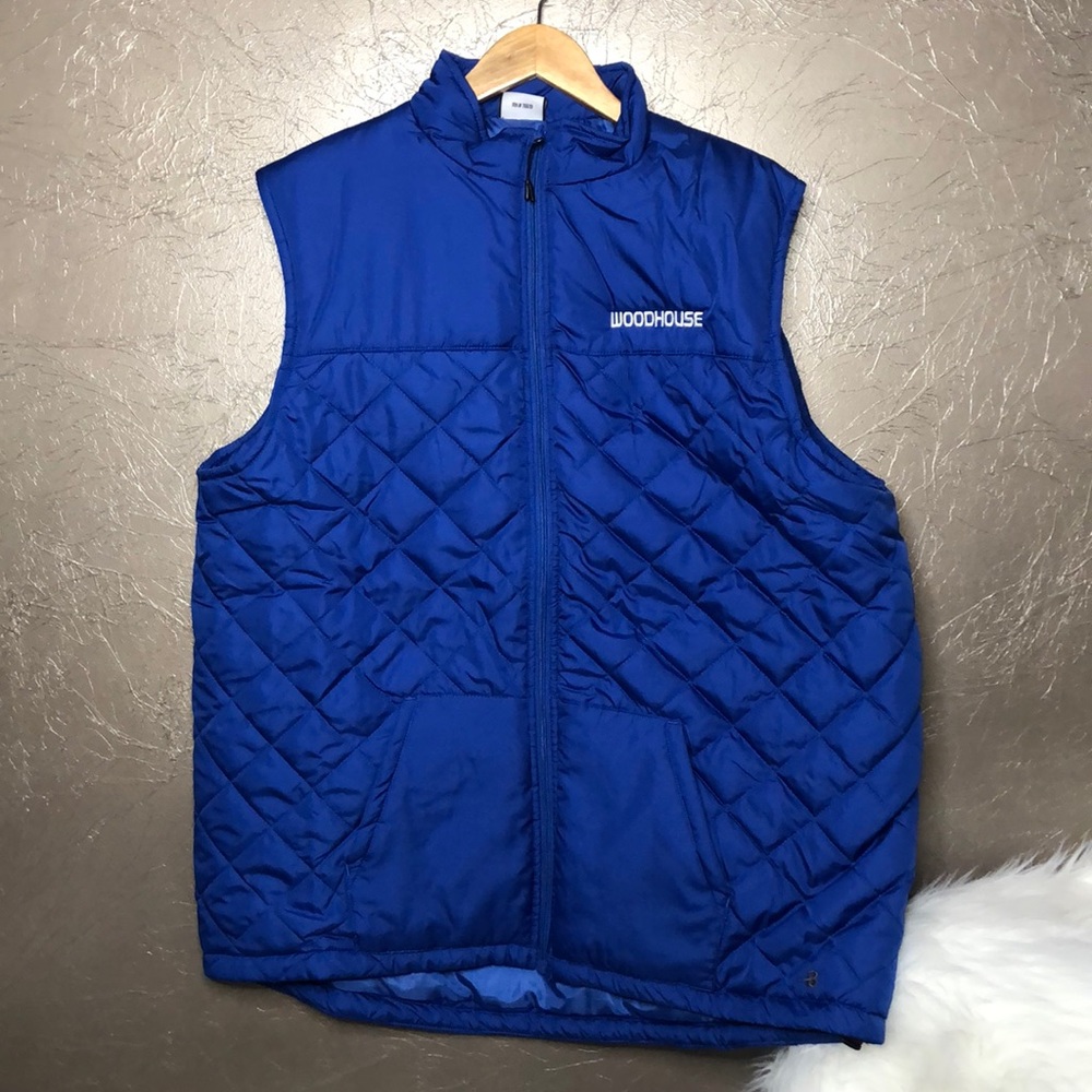 Men’s Full Zip Blue Puffer Vest